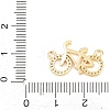 Brass Micro Pave Clear Cubic Zirconia Pendants KK-D258-35G-3