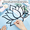 Lotus Acrylic Mirror Wall Stickers OACR-WH0032-07B-3
