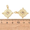 Brass Pave Clear Cubic Zirconia Pendants CU-CBA2907-11G-3
