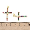 Brass Micro Pave Cubic Zirconia Pendants KK-D317-105G-01-3