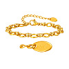 304 Stainless Steel Ring Link Chains for Women WGC2508-03-1