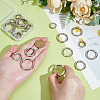 24Pcs 6 Styles Zinc Alloy Spring Gate Rings FIND-ME0002-10-3