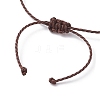 Natural & Synthetic Mixed Stone Rondelle Braided Bead Bracelet BJEW-JB10018-5