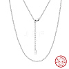 925 Sterling Silver Figaro Chain Necklaces for Women NJEW-H048-05P-2