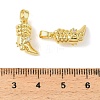 Brass Micro Pave Clear Cubic Zirconia Pendants KK-A290-02G-3