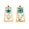 304 Stainless Steel Epoxy Resin Pendants STAS-T072-29-2