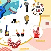 32Pcs 16 Styles Singer Theme PVC Plastic Cabochons FIND-CJ0002-55-3