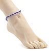 2Pcs 2 Style 304 Stainless Steel Whale Tail Charm Anklets Set AJEW-AN00491-3