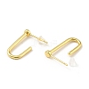 Brass Minimalist Rectangle Stud Earrings EJEW-A070-02G-2