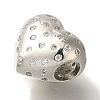 Heart Rack Plating Brass Micro Pave Clear Cubic Zirconia Beads KK-U019-02P-2
