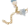 Natural Aquamarine Chip Beaded Bracelets for Women BJEW-F478-02C-3