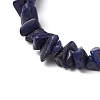 Natural Lapis Lazuli Chips Stretch Bracelets for Women BJEW-JB11343-10-4