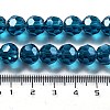 Electroplate Transparent Glass Beads Strands EGLA-A035-T10mm-A12-4