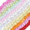 Electroplate Baking Paint Transparent Glass Beads Strands GL-CBA17FF-02-1