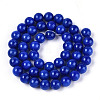 Dyed Natural Mashan Jade Round Beads Strands G-T139-8mm-67E-3