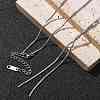 304 Stainless Steel Flat Snake Chain Y Necklaces for Women NJEW-R011-03P-2