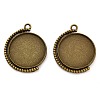 Zinc Alloy Pendant Cabochon Settings FIND-NH0001-13B-AB-1