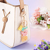 Alloy & Resin Tassel Keychainss AJEW-TADJ0001-20G-07-5