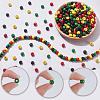 1000Pcs 4 Colors Dyed Natural Wood Beads COCO-SP0002-03-6