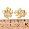 Brass Micro Pave Clear Cubic Zirconia Paw Print Links Connector Charms CU-CBA2907-09G-3