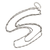 Brass Double Layer Necklaces NJEW-D302-53P-4
