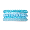 5Pcs 5 Styles Faceted Round Glass Beaded Stretch Bracelet Sets BJEW-JB10423-05-1