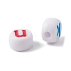 Opaque Acrylic Enamel Beads OACR-P037-01A-M-2