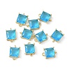 Brass Pave Cubic Zirconia Connector Charms KK-F892-53G-05-1