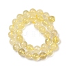 Natural Lemon Quartz(Heated)  Beads Strands G-P596-10mm-01-3