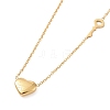 Heart & Skeleton Key Pendant Necklace NJEW-A004-14G-1