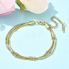 304 Stainless Steel Snake Chain Bracelets for Women BJEW-U019-04G-04-1