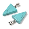 Synthetic Turquoise Pendants G-B127-04P-03-2