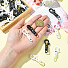 32Pcs 2 Colors POM Plastic Swivel Clasps FIND-SC0017-04-4