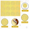 34 Sheets Self Adhesive Gold Foil Embossed Stickers DIY-WH0509-020-3