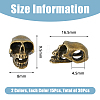 SUPERFINDINGS 30Pcs 2 Colors Zinc Alloy Skull European Beads FIND-FH0008-77-2