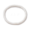 Disc Natural Shell Beaded Stretch Bracelets for Women BJEW-JB10312-01-1