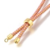 Braided Cotton Cord Slider Bracelet Making MAK-R001-01G-02-3