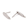 Non-Tarnish 201 Stainless Steel Stud Earring Findings STAS-G266-18P-2