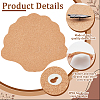 Shell Shape Wall Mounted Brooch Jewelry Display Cork Tray AJEW-WH0433-01B-4