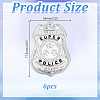 6Pcs Super Police Badge Iron Lapel Pins for Backpack Clothes JEWB-HY0001-54-2