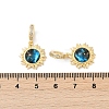 Brass Micro Pave Clear Cubic Zirconia Pendants KK-R213-08G-02-3