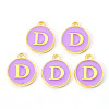 Golden Plated Alloy Enamel Charms X-ENAM-S118-10D-2