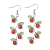 3 Pairs Fruit Gemstone & Acrylic Dangle Earrings EJEW-TA00472-3