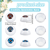 6Pcs 3 Colors Half Round Acrylic Craft Eyes DIY-NB0013-24B-2