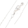 1.5MM Adjustable Slider Brass Dapped Chain Necklaces for Men Women NJEW-L012-10S-5