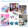 Fish-scale Pattern Laser PU Imitation Leather Fabric FIND-WH0110-262B-2