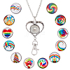 SUNNYCLUE DIY Interchangeable Dome Office Lanyard ID Badge Holder Necklace Making Kit DIY-SC0021-97I-1