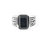 304 Stainless Steel & Obsidian Finger Rings for Men FS-WG9DF95-04-3