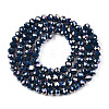 Electroplate Glass Beads Strands EGLA-A04-P6mm-B16-3