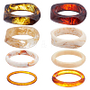 8Pcs 8 Styles Acrylic & Resin Bangles for Women BJEW-UN0001-94-1